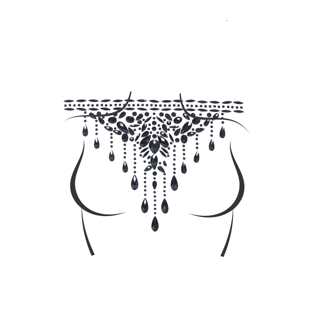 Leg Avenue - Choker Body Jewels Sticker - Black